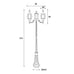 Zenobra Aluminium Twin Head Exterior Lamp Post