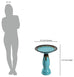 Nobsh Teal Ceramic Bird Bath