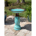Nobsh Teal Ceramic Bird Bath
