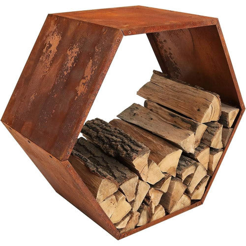 Neve Corten Steel Log Holder