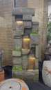 Klayoh 1.43m Cascading Water Wall with Plants