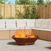 Atticus Firepit Brown Weathering Steel. 100 x 100 x 28cm