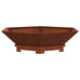 Atticus Firepit Brown Weathering Steel. 100 x 100 x 28cm