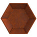 Atticus Firepit Brown Weathering Steel. 100 x 100 x 28cm