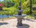 Lunessa 3-tier Baroque style garden fountain in charcoal finish