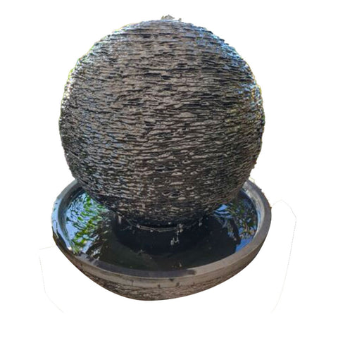 Kalini Pebbled Sandstone Round Ball Water on Round Base