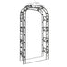 Gianna Black Steel Arch/Trelllis/Pergola - 116x45x240 cm