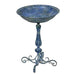 Cote d'Azur Blue Iron Large Birdbath - 75 cm H