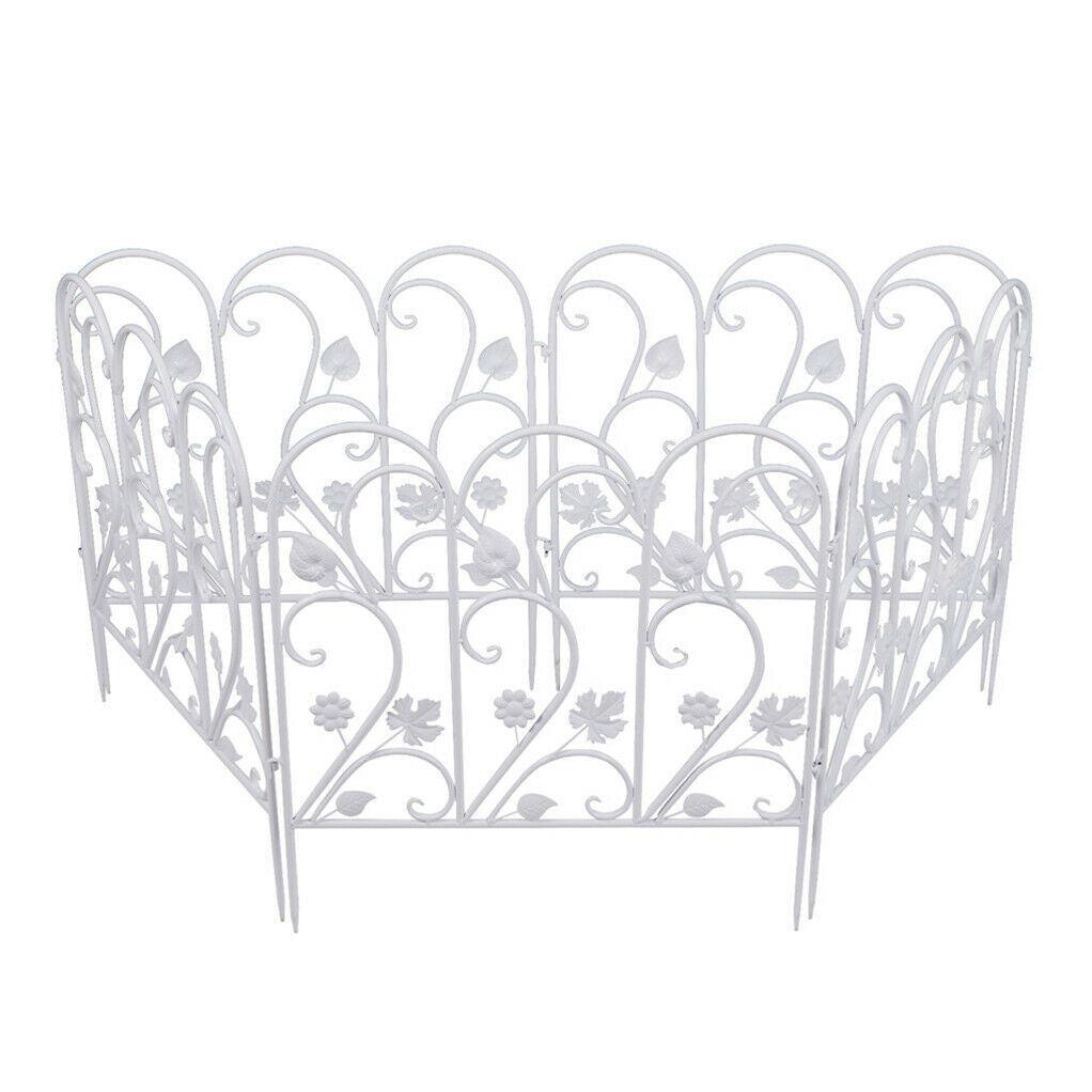 Larissa 5 Panel Wrought Iron Decorative Garden Fence