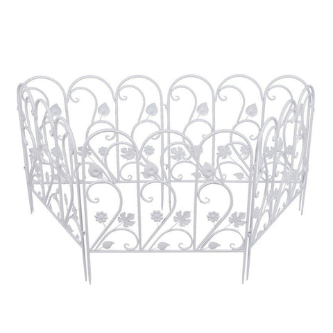 Larissa 5 Panel Wrought Iron Decorative Garden Fence