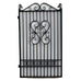 Rochelle Black Wrought Iron Gate 191cm Hx 117.5cm W