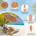 Vanu 2.2M Portable Hula Umbrella for Beach, Pool