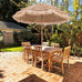 Vanu 2.2M Portable Hula Umbrella for Beach, Pool