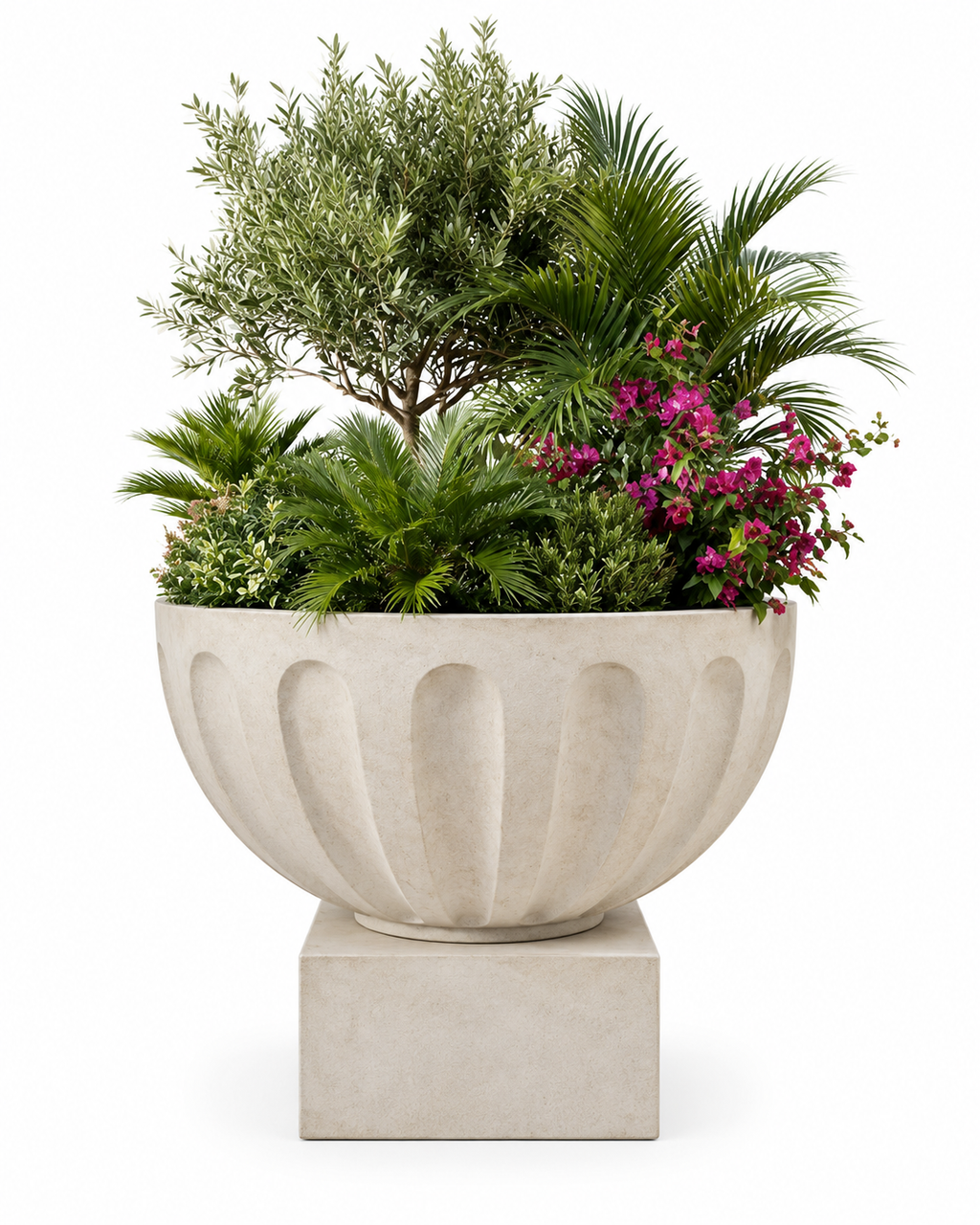 Vivendi Fibrestone Scallop Bowl with Base
