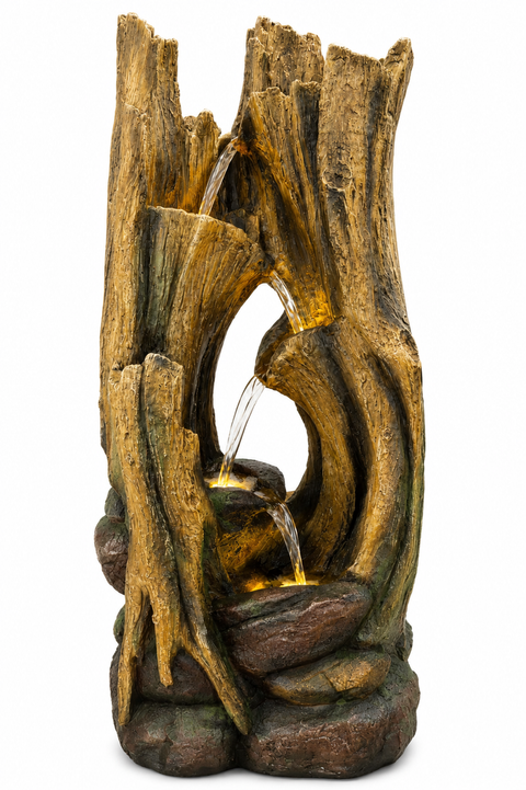 Electra River Driftwood Fountain w/LED