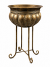 Zoey Burnished Standing Metal Planter