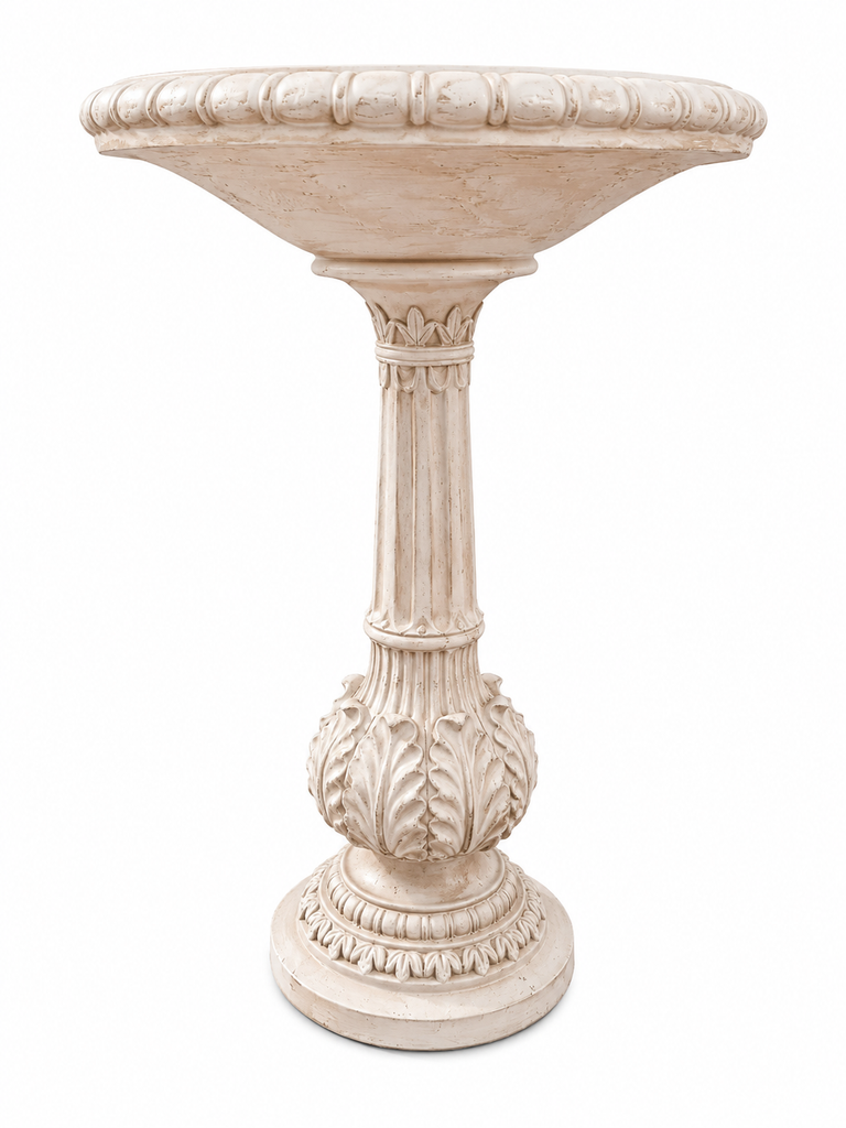 Nyx Stylish White Birdbath Garden Decoration