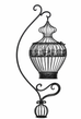 Honfleur Decorative Black Wrought Iron Birdcage. 1.65m