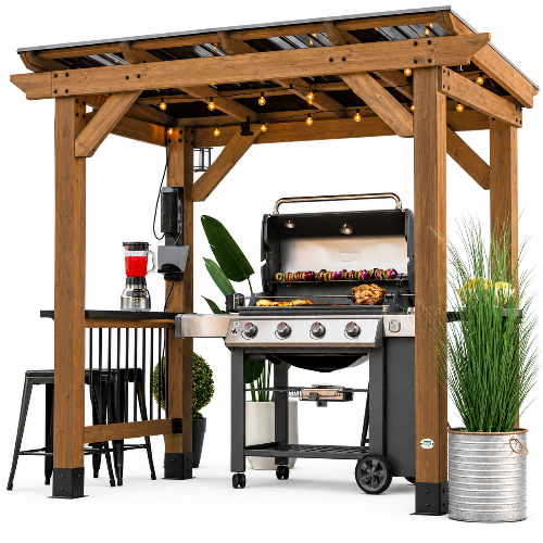 Cesare Cedar WoodBarbecue Gazebo