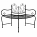 Alesso Half Circular Tree Bench. Black Steel. 150cm Round