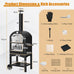 Freya 3-in-1 Wood Gured Portable Pizza Oven/Grill/Smooker
