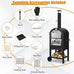 Freya 3-in-1 Wood Gured Portable Pizza Oven/Grill/Smooker