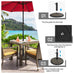 Este 12 KG Round Resin Patio Umbrella Base w/Adjustable Knob