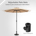 Este 12 KG Round Resin Patio Umbrella Base w/Adjustable Knob