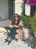 Expedia Black Bamboo 4 Wine-Holder Alfresco Table
