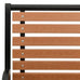 2 Seater Outdoor Garden Patio Deck Park Bench Chair Seat Steel Frame Brown Black