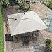 Safa Double Top Deluxe Wood Pattern Patio Umbrella