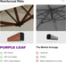 Safa Double Top Deluxe Wood Pattern Patio Umbrella