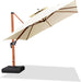 Safa Double Top Deluxe Wood Pattern Patio Umbrella