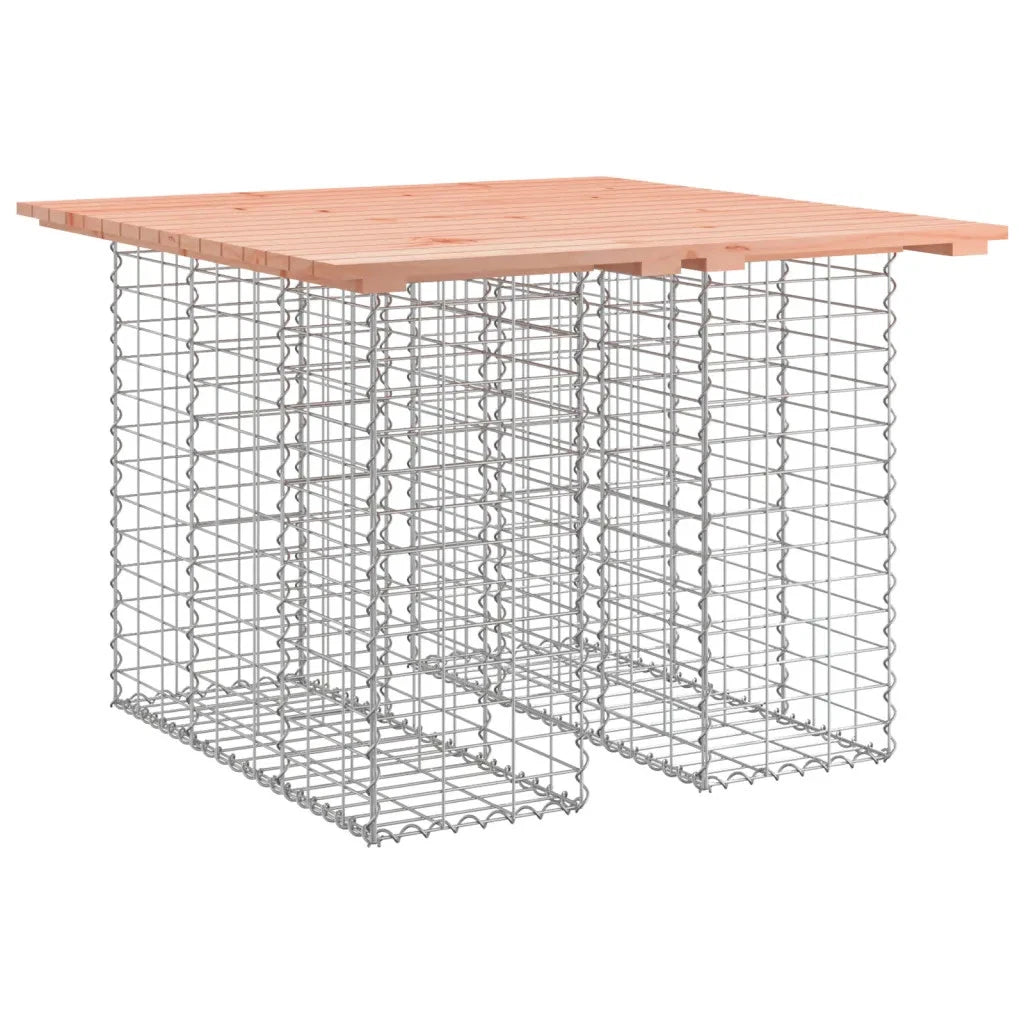 Gabion Design Garden Table 100x102x72cm. Solid Wood Douglas ir