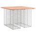 Gabion Design Garden Table 100x102x72cm. Solid Wood Douglas ir