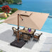 Safa Double Top Deluxe Wood Pattern Patio Umbrella