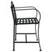 Aggio 2-Seater Garden Bench. 104 cm Black Steel