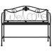 Aggio 2-Seater Garden Bench. 104 cm Black Steel