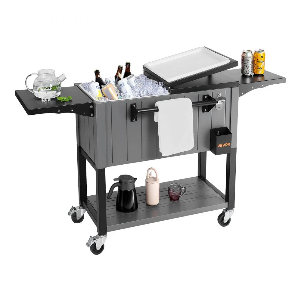 Dali Cooler Cart on Wheels w/ Side Shelves