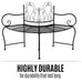 Alesso Half Circular Tree Bench. Black Steel. 150cm Round