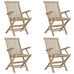 Enzo 5 Piece Garden Dining Set. Solid Wood Teak