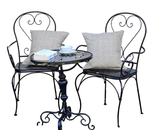 Bonnieux Provence-Style Bistro Tables + 2 Chairs