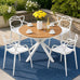 Quincey 5pc White Dining Set