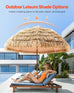 Mauna Loa Tiki Thatched Patio Umbrella 2.44 m