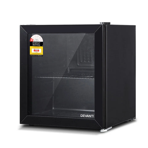 46L Bar/Fridge with Glass Door. Black