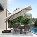 Safa Double Top Deluxe Wood Pattern Patio Umbrella
