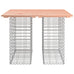 Gabion Design Garden Table 100x102x72cm. Solid Wood Douglas ir