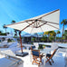 Safa Double Top Deluxe Wood Pattern Patio Umbrella
