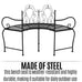 Alesso Half Circular Tree Bench. Black Steel. 150cm Round