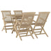 Enzo 5 Piece Garden Dining Set. Solid Wood Teak